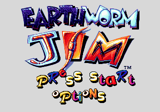 Заставка игры EARTHWORM JIM